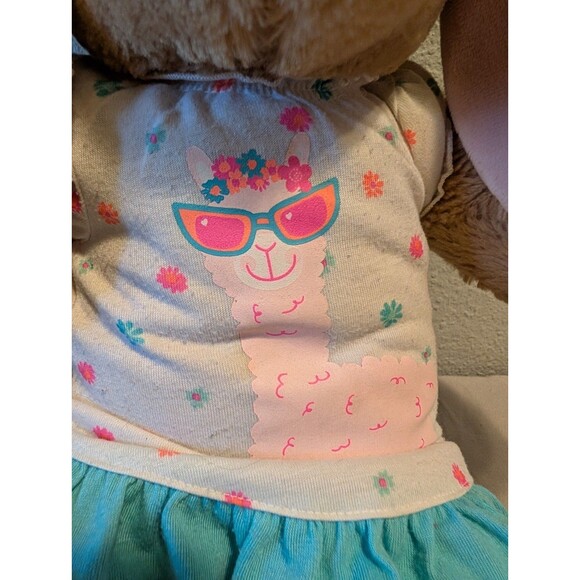 Build-A-Bear Tan Bunny Plush Stuffed Animal 16” – Llama Dress Outfit – Soft - Picture 13 of 13